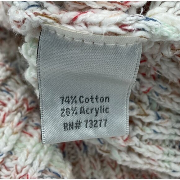 Lauren Conrad Open Knit Sweater With Back Ribbon Tie Multicolored Ladies Medium - Picture 8 of 10